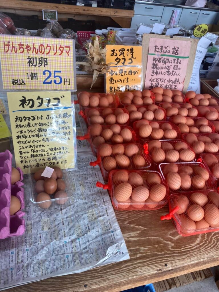 売られている新鮮な卵